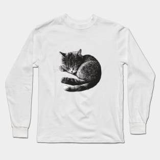 Cute sleeping cat Long Sleeve T-Shirt